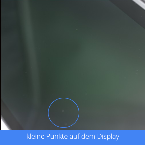 Sehr gut: kleine Punkte auf dem Display