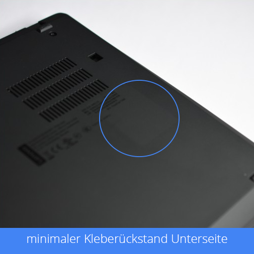 Wie neu: minimaler Kleberückstand Unterseite